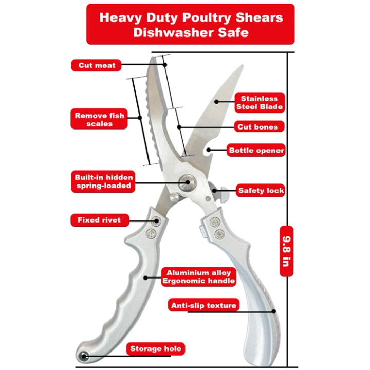 Loravian® Safe Multi-Functional Stainless Steel Kitchen Scissors