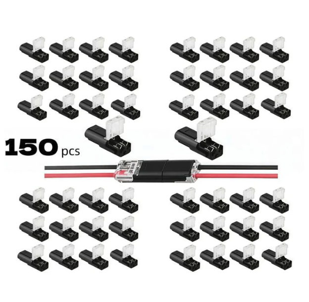 Loravian® Double-Wire Plug-in Connector Led Light Strip Connectors 2 Pin