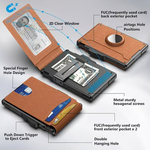 Loravian® Anti-RFID Pop Up Aluminum Wallet