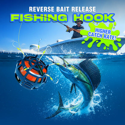 Loravian® Stealth Reverse Bottom Bait Cage Fishing Hook
