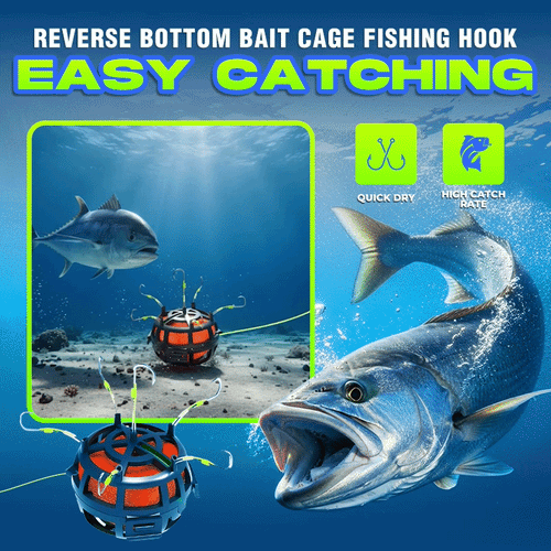 Loravian® Stealth Reverse Bottom Bait Cage Fishing Hook