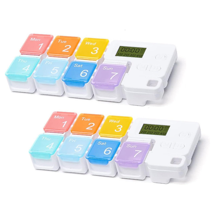 Loravian® 7 Days Pill Dispenser Organizer with Reminder Alarm