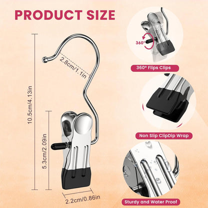Loravian® FlexiHang Pro Pants Hangers with Clip, Space Saving Legging Organizer