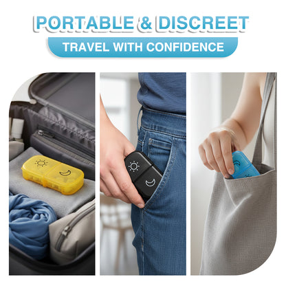 🌈Loravian® AM PM Weekly Pill Organizer – Travel-Friendly, Large Capacity