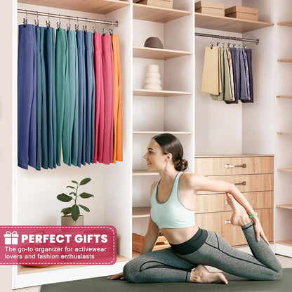 Loravian® FlexiHang Pro Pants Hangers with Clip, Space Saving Legging Organizer