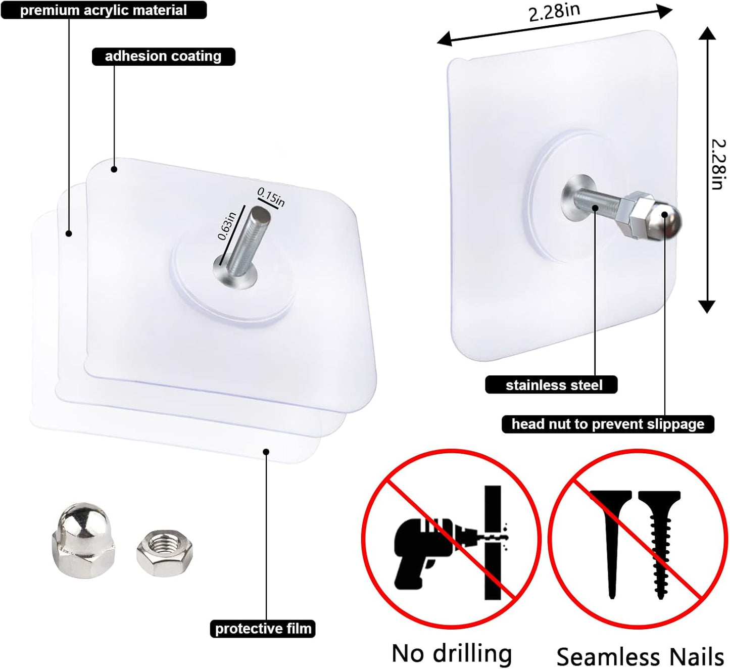 ✨Loravian® Self-Adhesive Screw Wall Hooks