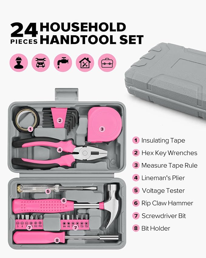 Loravian® 24pcs Home DIY Tool Kit