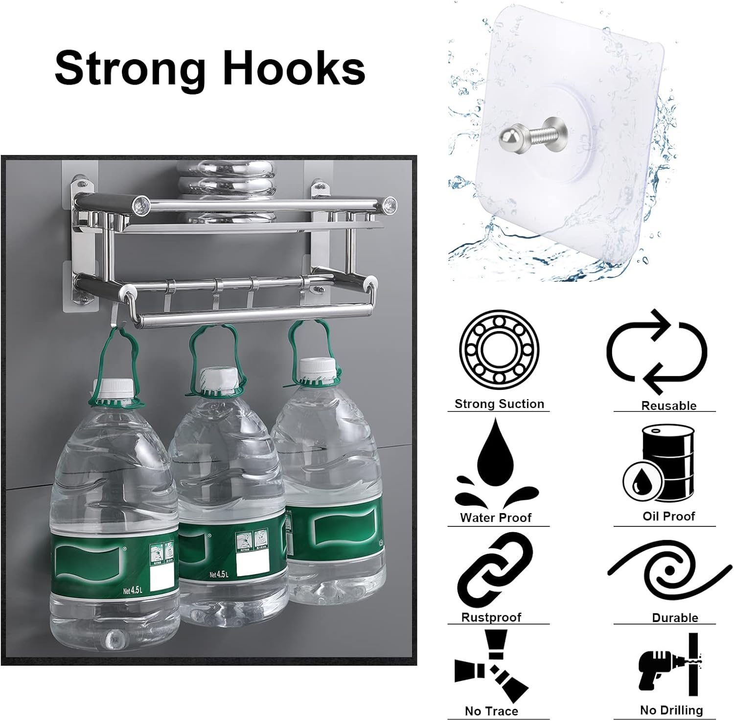 Loravian® Self-Adhesive Screw Wall Hooks
