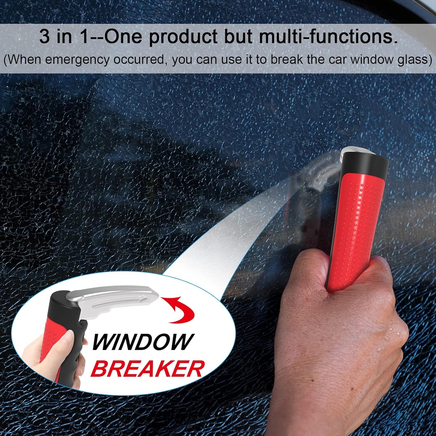 Loravian® 3-in-1 Car Cane & Emergency Escape Tool