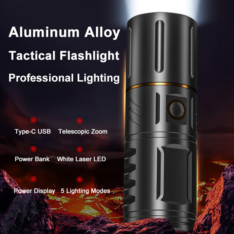 Loravian® NightPiercerX1 Rechargeable High Lumens IPX6 Waterproof LED Flashlight