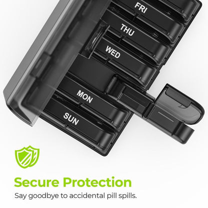 Loravian® AM PM Weekly Pill Organizer – Travel-Friendly, Large Capacity