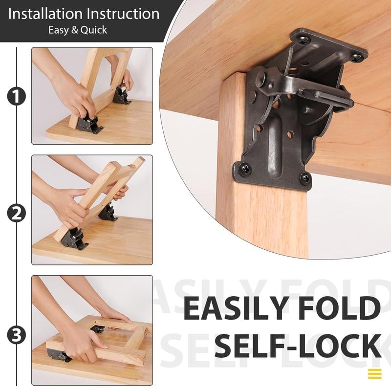 Loravian® Self-Locking Folding Hinges for Furniture Support