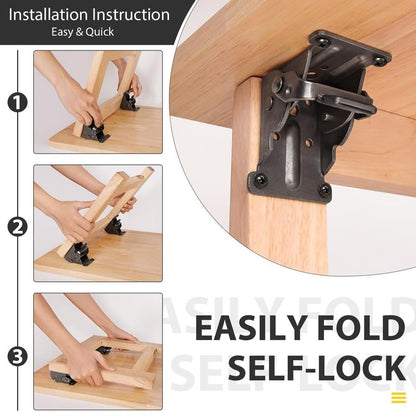 Loravian® Self-Locking Folding Hinges for Furniture Support