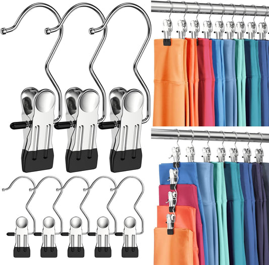 Loravian® FlexiHang Pro Pants Hangers with Clip, Space Saving Legging Organizer
