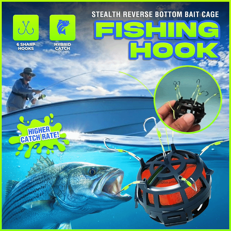 Loravian® Stealth Reverse Bottom Bait Cage Fishing Hook