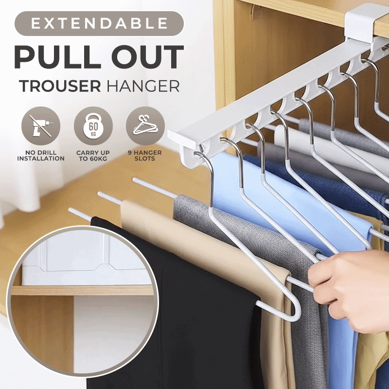 Loravian® Extendable Pull Out Trouser Hanger