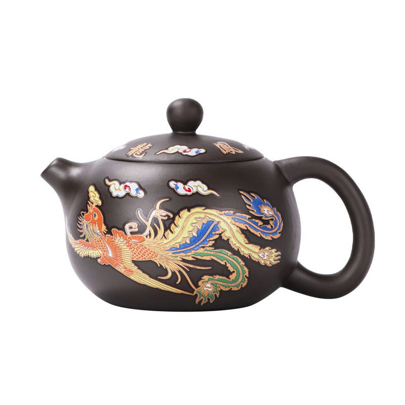 Loravian® Color-Changing Dragon & Phoenix Teapot Set