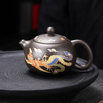 Loravian® Color-Changing Dragon & Phoenix Teapot Set