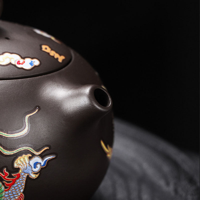 Loravian® Color-Changing Dragon & Phoenix Teapot Set