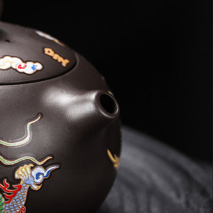 Loravian® Color-Changing Dragon & Phoenix Teapot Set