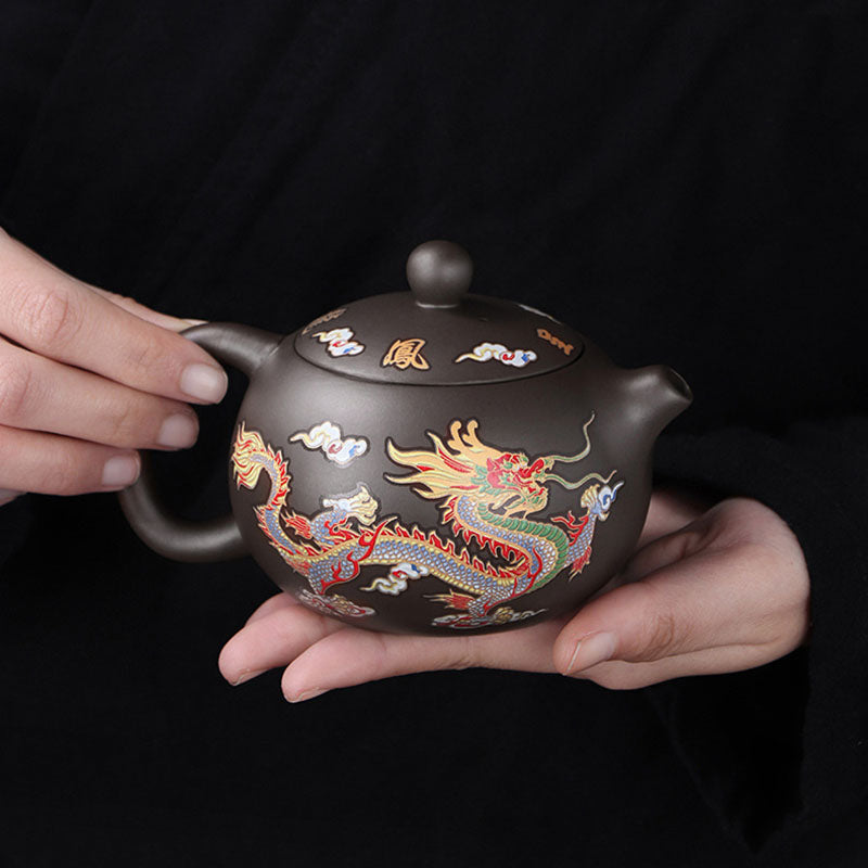 Loravian® Color-Changing Dragon & Phoenix Teapot Set