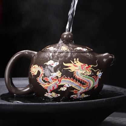 Loravian® Color-Changing Dragon & Phoenix Teapot Set