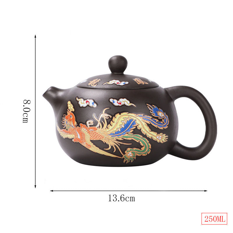 Loravian® Color-Changing Dragon & Phoenix Teapot Set