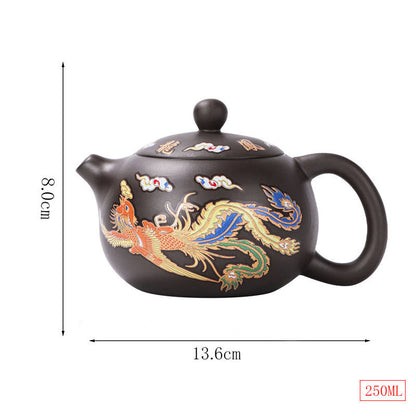 Loravian® Color-Changing Dragon & Phoenix Teapot Set