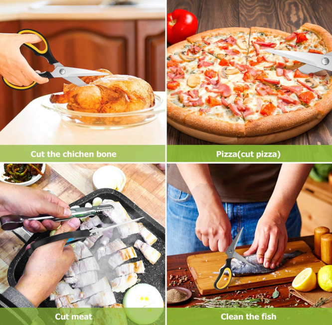 Loravian® Heavy Duty Stainless Steel Safe Food Scissors