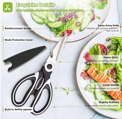 Loravian® Heavy Duty Stainless Steel Safe Food Scissors