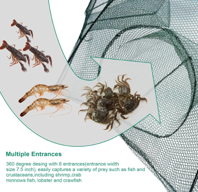 Loravian® Foldable Fishing Bait Trap Cast Net Cage
