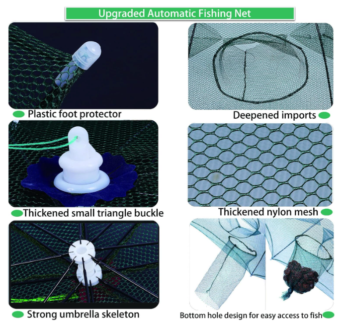 Loravian® Foldable Fishing Bait Trap Cast Net Cage