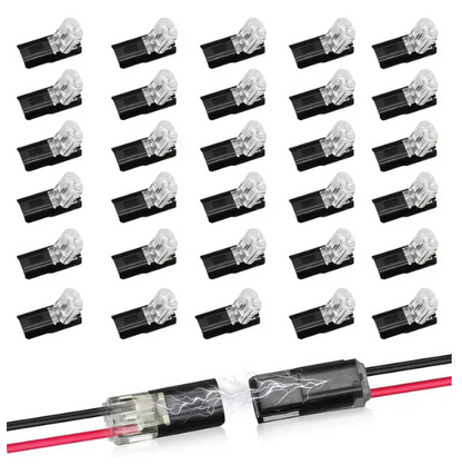 Loravian® Double-Wire Plug-in Connector Led Light Strip Connectors 2 Pin