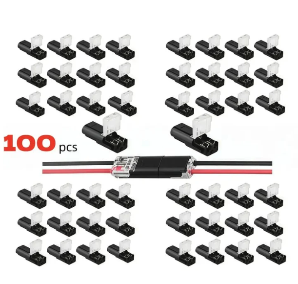 Loravian® Double-Wire Plug-in Connector Led Light Strip Connectors 2 Pin