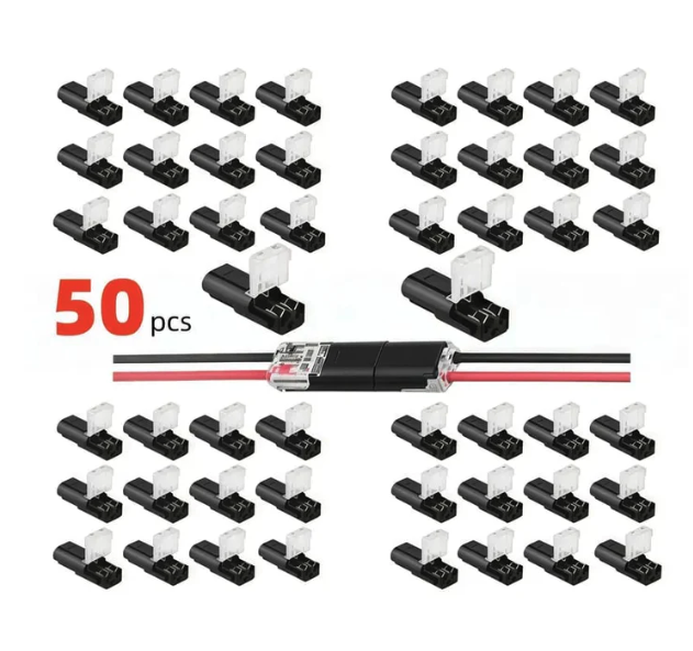 Loravian® Double-Wire Plug-in Connector Led Light Strip Connectors 2 Pin