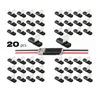Loravian® Double-Wire Plug-in Connector Led Light Strip Connectors 2 Pin