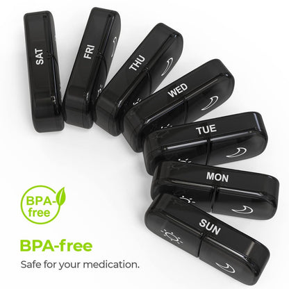 Loravian® AM PM Weekly Pill Organizer – Travel-Friendly, Large Capacity