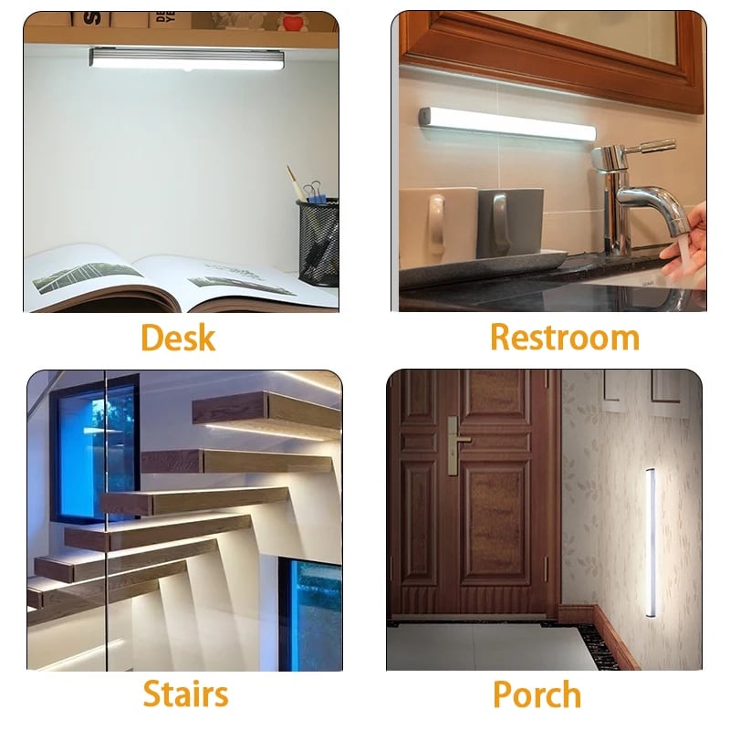 Loravian® Punch-free Smart Sensor Magnetic Rechargeable LED Lights