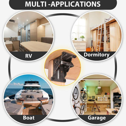 Loravian® Self-Locking Folding Hinges for Furniture Support