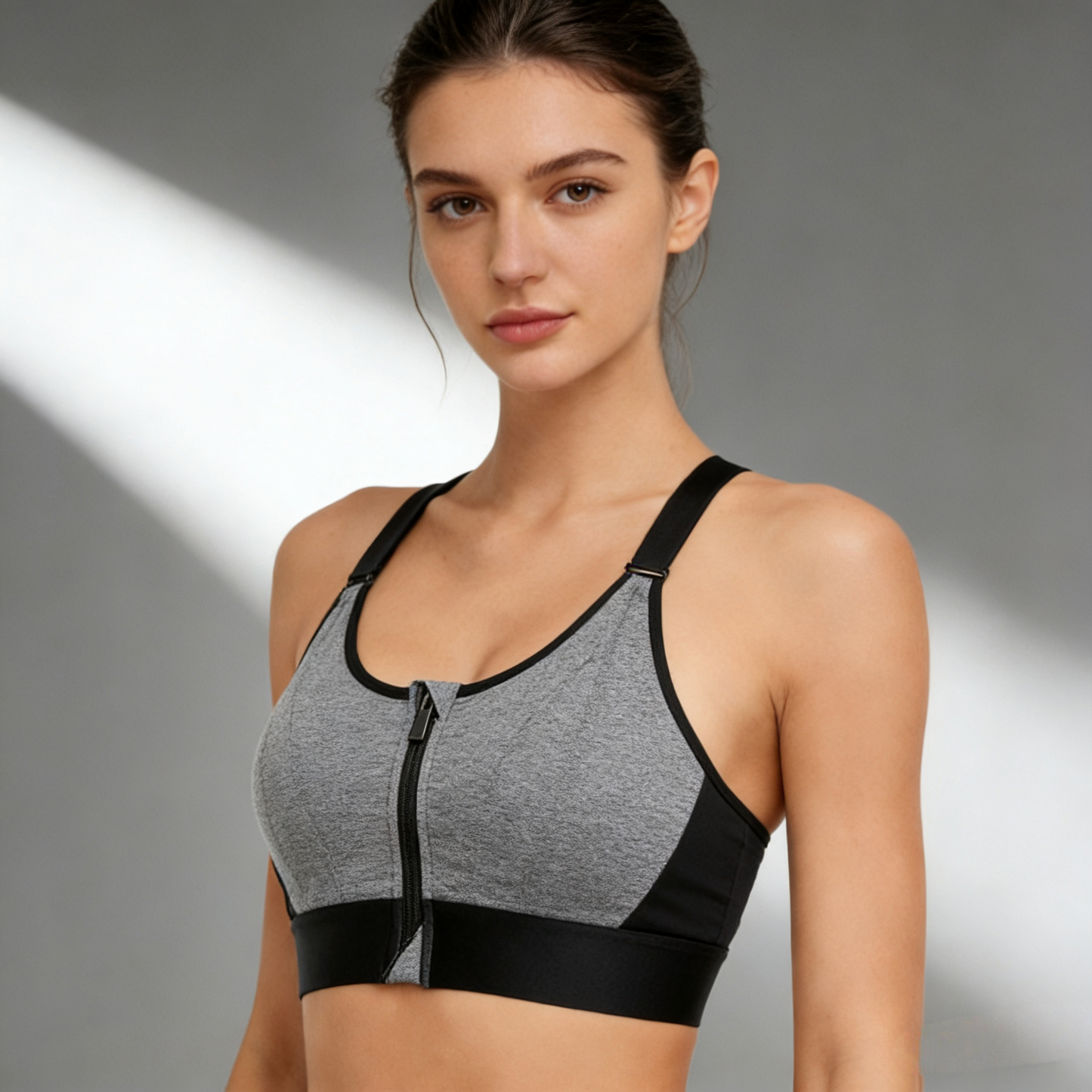 Loravian® Adjustable High-Impact Sports Bra ‚ Zip Front, Full Coverage & Lift