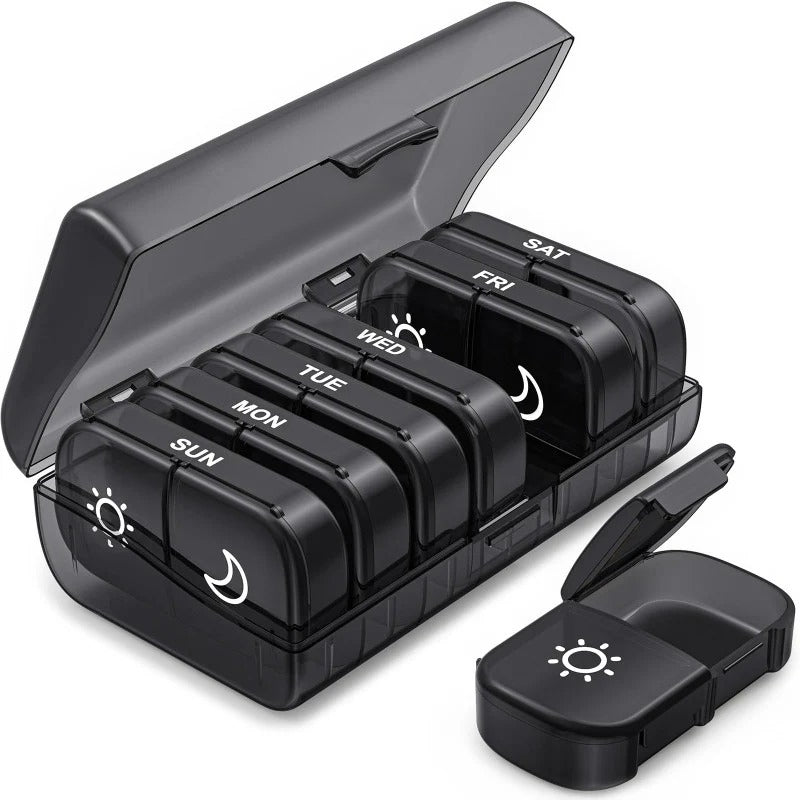 🔥Loravian® AM PM Weekly Pill Organizer – Travel-Friendly, Large Capacity