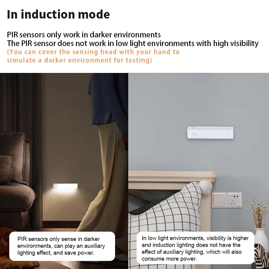 Loravian® Punch-free Smart Sensor Magnetic Rechargeable LED Lights