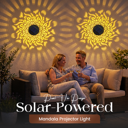 🌞 50% OFF NOW! 🌀Loravian® Solar Mandala Light – Stunning Pattern Projection, 2-in-1 Floor & Wall Design & IP65 Waterproof Auto On/Off 🌿