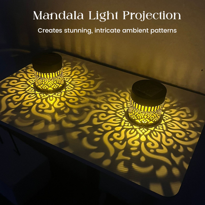 🌞 50% OFF NOW! 🌀Loravian® Solar Mandala Light – Stunning Pattern Projection, 2-in-1 Floor & Wall Design & IP65 Waterproof Auto On/Off 🌿