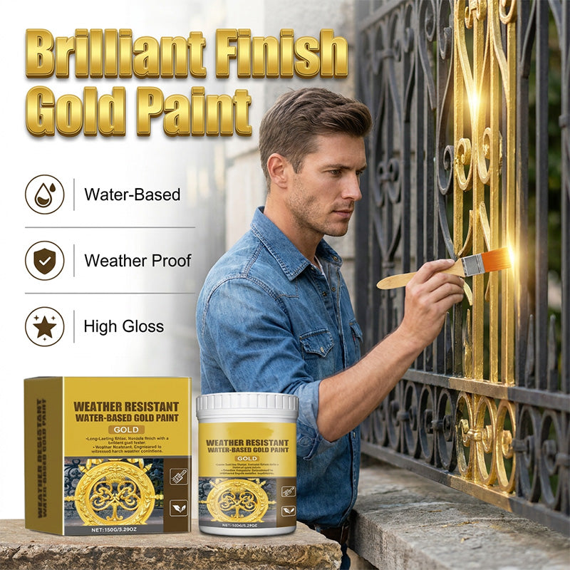 🔥While Supplies Last 40% OFF✨Loravian® Weather-Resistant, Multipurpose Water-Based Flash Gold Paint