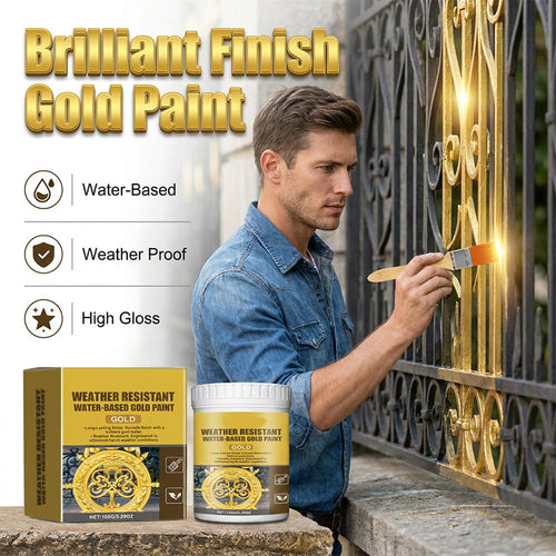 🔥While Supplies Last 40% OFF✨Loravian® Weather-Resistant, Multipurpose Water-Based Flash Gold Paint