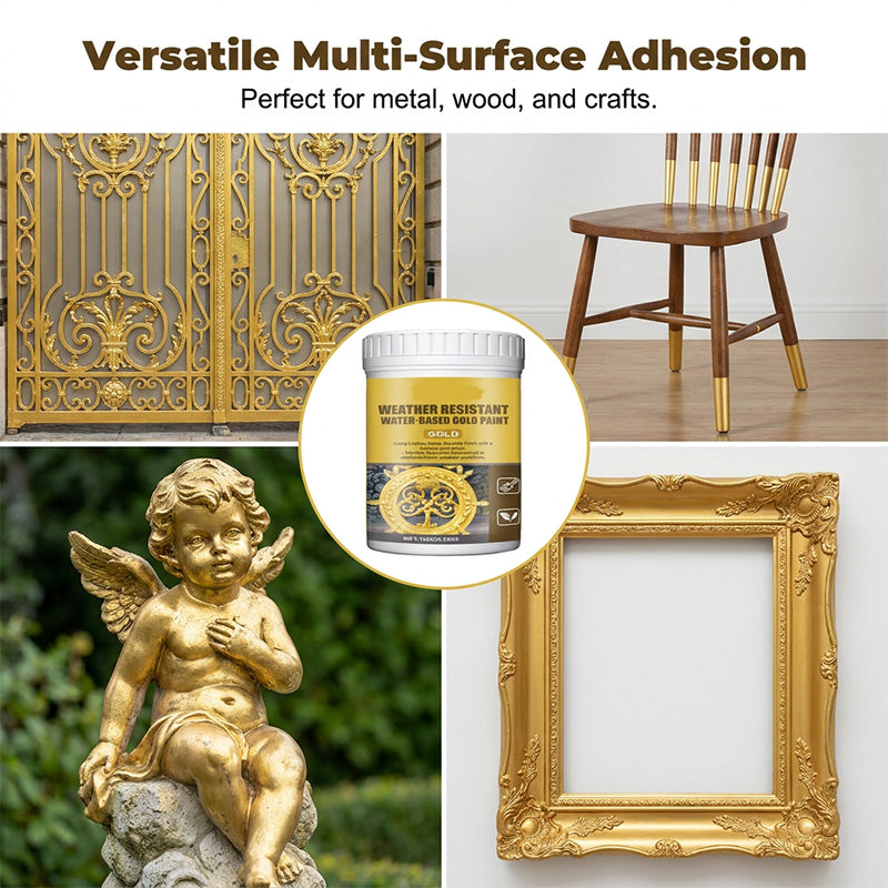 🔥While Supplies Last 40% OFF✨Loravian® Weather-Resistant, Multipurpose Water-Based Flash Gold Paint