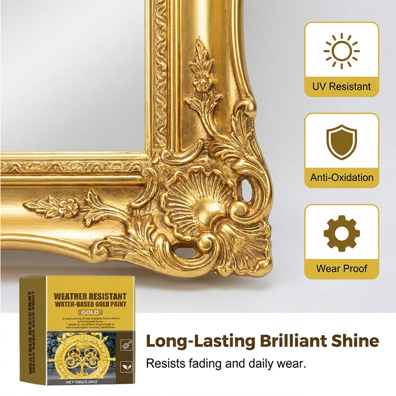 🔥While Supplies Last 40% OFF✨Loravian® Weather-Resistant, Multipurpose Water-Based Flash Gold Paint