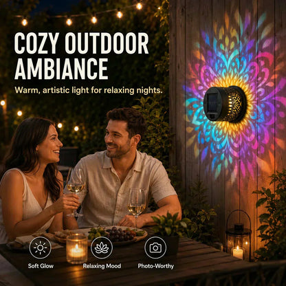 🌞 50% OFF NOW! 🌀Loravian® Solar Mandala Light – Stunning Pattern Projection, 2-in-1 Floor & Wall Design & IP65 Waterproof Auto On/Off 🌿