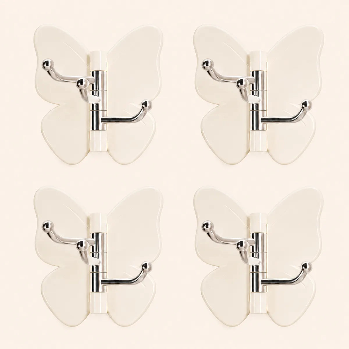 🦋 Mvpw® Rotating Butterfly Triple Hook—Adjustable for Flat Walls & Corners